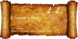 Lissem Libor névjegykártya